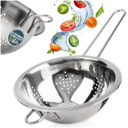 Cedzak Kuchenny Stalowy Durszlak z Uchwytami do Makaronu Warzyw ORION 16 cm
