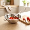 Cedzak Kuchenny Stalowy Durszlak z Uchwytami do Makaronu Warzyw ORION 16 cm