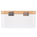 Chlebak Metalowy Biały Pojemnik na Chleb Pieczywo ORION 30x19,5x14,5 cm
