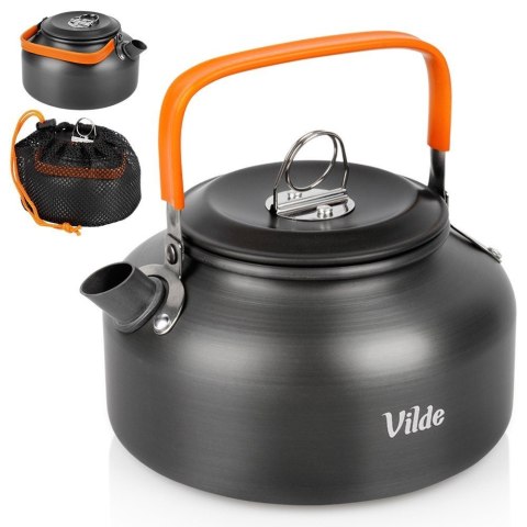 Czajnik Turystyczny Kempingowy Aluminiowy lekki na Gaz Palnik VILDE 700 ml