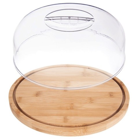 Deska do Serwowania Bambusowa z Pokrywką Okrągła Patera Klosz ORION 26 cm