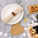 Duży Talerz Obiadowy Płytki Porcelanowy Biały z Czarną Obwódką 27 cm