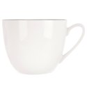 Filiżanka do Kawy Herbaty Porcelanowa Biała z Czarną Obwódką 200 ml