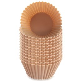 Foremki Silikonowe do Muffinek Babeczek Beżowe 12 szt. 5,5 cm ORION
