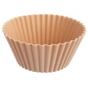 Foremki Silikonowe do Muffinek Babeczek Beżowe 12 szt. 5,5 cm ORION