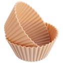 Foremki Silikonowe do Muffinek Babeczek Beżowe 12 szt. 5,5 cm ORION