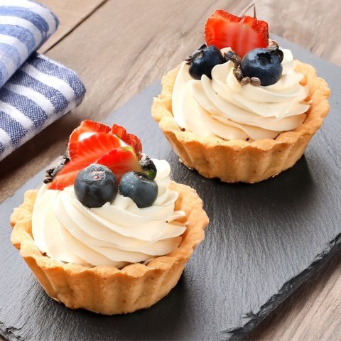 Forma Silikonowa do Muffinek Ciastek Kwiatki 6 szt. Beżowa 30 x 17,5 cm