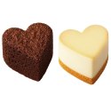Forma Silikonowa do Muffinek Ciastek Serca 6 szt. Beżowa 29 x 17,5 cm ORION