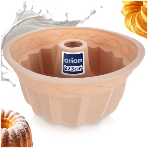 Forma Silikonowa do Pieczenia Babki z Kominem Beżowa 23,5 x 11 cm ORION