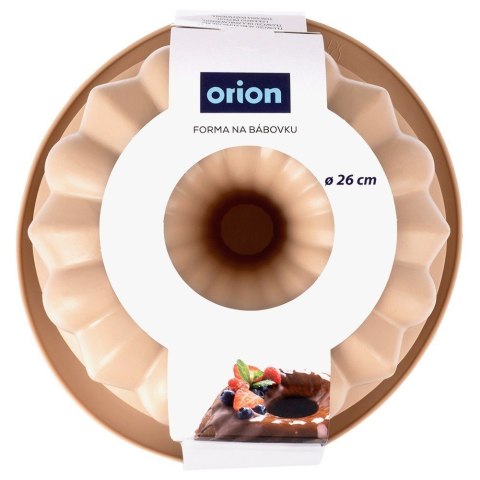 Forma Silikonowa do Pieczenia Babki z Kominem Beżowa 26 x 9,5 cm ORION