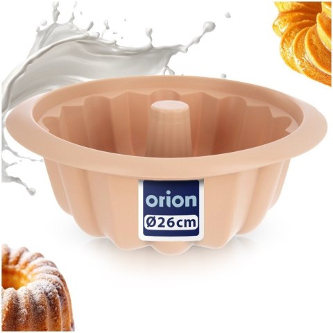 Forma Silikonowa do Pieczenia Babki z Kominem Beżowa 26 x 9,5 cm ORION