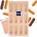 Forma Silikonowa do Pieczenia Ciastek Pralin Paluszków Beżowa 12 szt