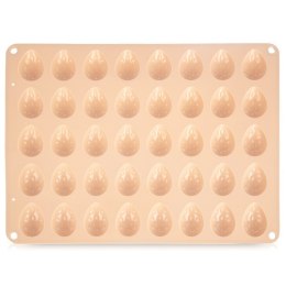Forma Silikonowa na Czekoladki Praliny Jajka Wielkanocne 40 szt. Beżowa