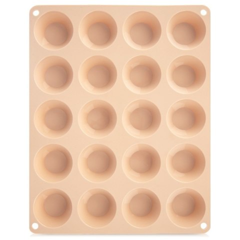 Forma do Muffinek Silikonowa Beżowa Małe Babeczki Foremka ORION 29x23,5x cm