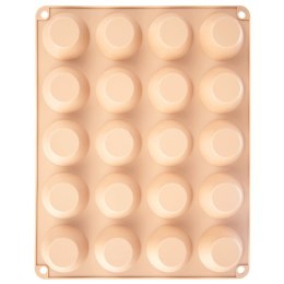 Forma do Muffinek Silikonowa Beżowa Małe Babeczki Foremka ORION 29x23,5x cm