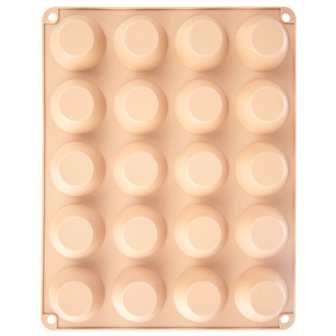 Forma do Muffinek Silikonowa Beżowa Małe Babeczki Foremka ORION 29x23,5x cm