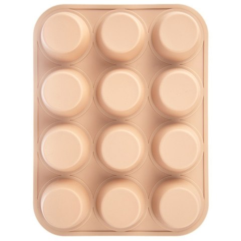 Forma do Muffinek Silikonowa Beżowa na Babeczki Foremka ORION 32,5x25x3 cm