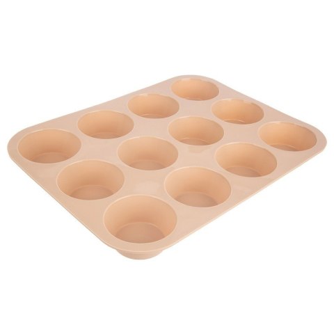 Forma do Muffinek Silikonowa Beżowa na Babeczki Foremka ORION 32,5x25x3 cm
