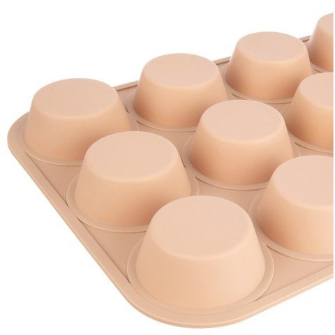 Forma do Muffinek Silikonowa Beżowa na Babeczki Foremka ORION 32,5x25x3 cm