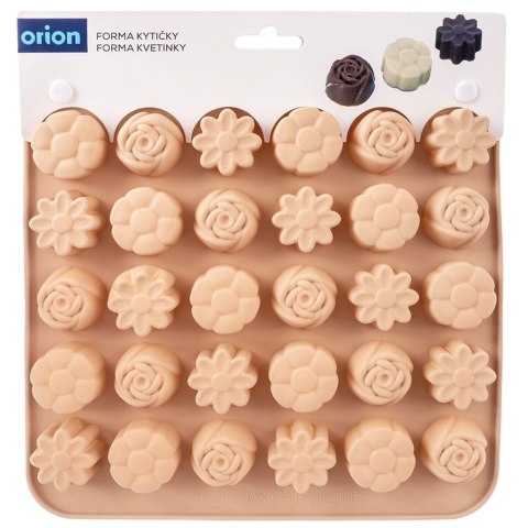 Forma do Pralin Czekoladek Silikonowa Kwiaty Foremka ORION 21,5 x 20 cm
