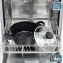 Garnek Granitowy z Pokrywką Indukcja Czarny 2,2 L 20 cm VILDE
