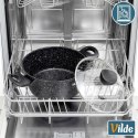 Garnek Granitowy z Pokrywką Indukcja Czarny 3,6 L 24 cm VILDE
