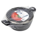 Garnek Granitowy z Pokrywką Indukcja Czarny 3,6 L 24 cm VILDE