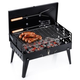 Grill Węglowy Przenośny Składany Walizka z Przyborami 43 x 26 cm VILDE