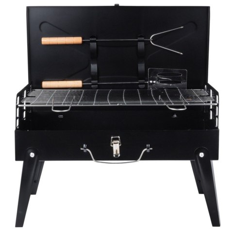 Grill Węglowy Przenośny Składany Walizka z Przyborami 43 x 26 cm VILDE
