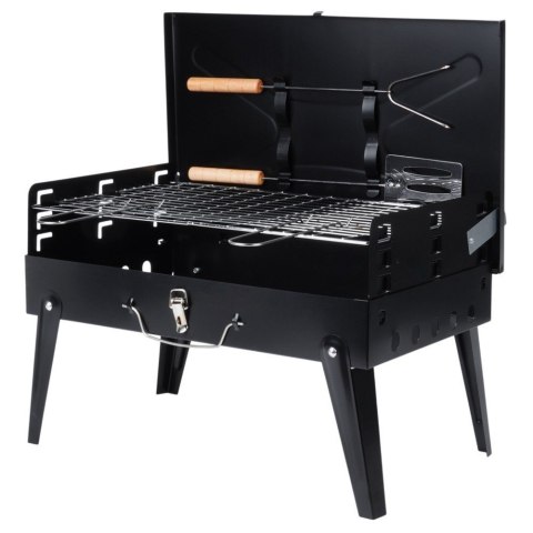 Grill Węglowy Przenośny Składany Walizka z Przyborami 43 x 26 cm VILDE