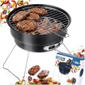 Grill Węglowy Turystyczny Przenośny Składany Okrągły Średnica 25 cm VILDE