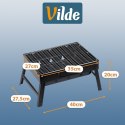 Grill Węglowy Turystyczny Przenośny Składany Walizka Czarny 40 x 27,5 cm