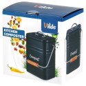 Kompostownik Kuchenny Pojemnik na Bio Odpady z Filtrem Węglowym 3.5L Black