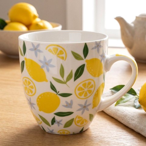 Kubek Porcelanowy XXL do Kawy Herbaty Duży w Cytryny 1 L ORION