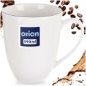 Kubek Porcelanowy do Kawy Herbaty Biały z Czarną Obwódką 390 ml