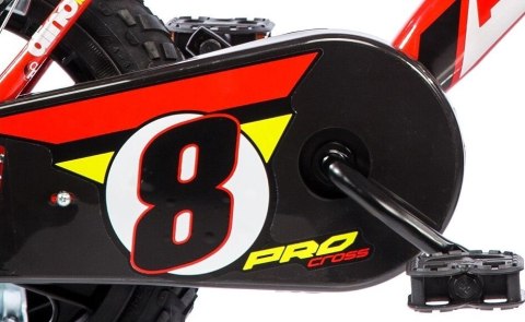 Rowerek Dziecięcy 14 Cali Czerwony Kółka Boczne Hamulec Dino Bikes