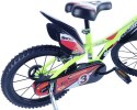 Rowerek Dziecięcy 16 Cali Raptor Żółty Kółka Boczne Hamulec Dino Bikes