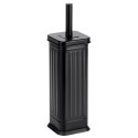 Szczotka do toalety silikonowa ze stojakiem metalowym czarna 36,5 cm
