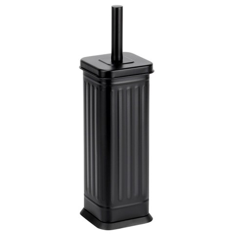 Szczotka do toalety silikonowa ze stojakiem metalowym czarna 36,5 cm