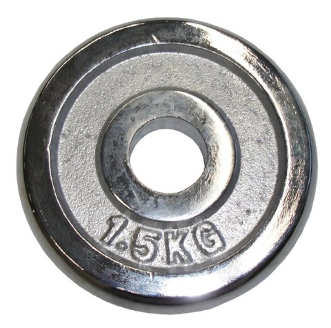 Talerz Ciężar Ciężarek Obciążenie Chromowane Solidne KUBISPORT 1,5kg -25mm