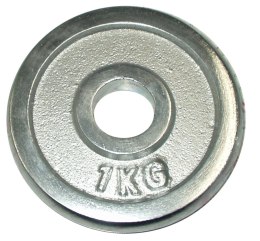 Talerz Ciężar Ciężarek Obciążenie Chromowane do Ćwiczeń KUBISPORT 1kg -25mm