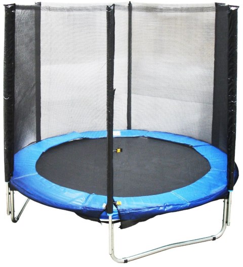Trampolina Ogrodowa 244 cm z Siatką Ochronną do 100kg TÜV NORD