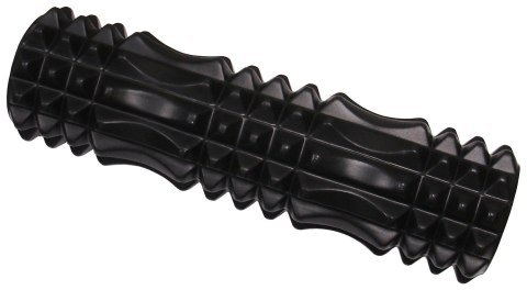 Wałek do Masażu Masujący Masażer Czarny z Wypustami Roller KUBISPORT 45 cm