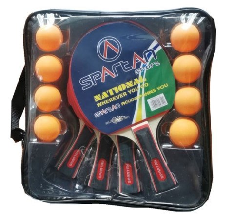 Zestaw do Tenisa Stołowego Ping Pong 4 Rakietki 8 Piłeczek Pokrowiec