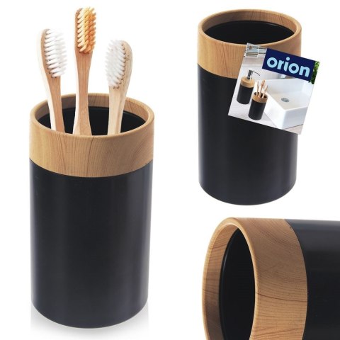 Kubek Łazienkowy Czarny 7,5 x 11,5 cm ORION BLACK Lekki z Tworzywa