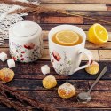 Kubek Porcelanowy 360 ml ORION Maki Kwiatowy Dekor do Zmywarki Mikrofalówki