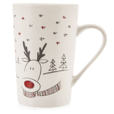 Kubek Porcelanowy 430 ml ORION Renifer Świąteczny do Zmywarki Mikrofalówki
