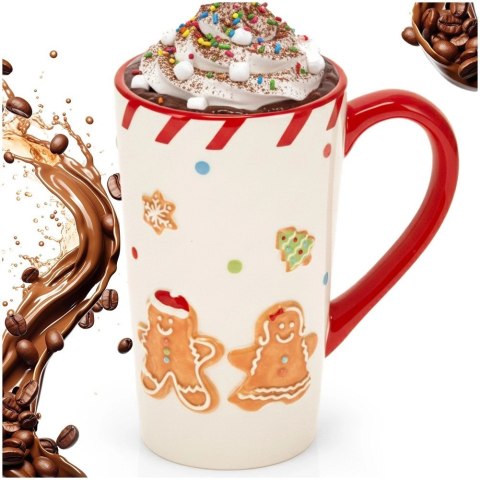 Kubek Świąteczny Ceramiczny 570ml Duży Piernikowy Ludzik Home Styling