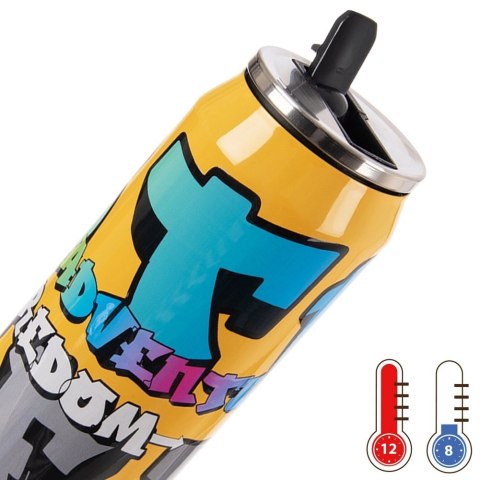 Kubek Termiczny Puszka 500 ml ORION Kolorowy Wzór Stal Nierdzewna
