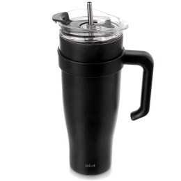 Kubek termiczny stalowy czarny z uchwytem TERMO 1,2 l